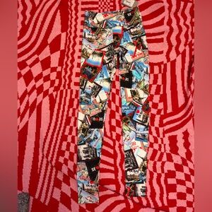 Balenciaga Multicolor Postcard Print Leggings - New with tags